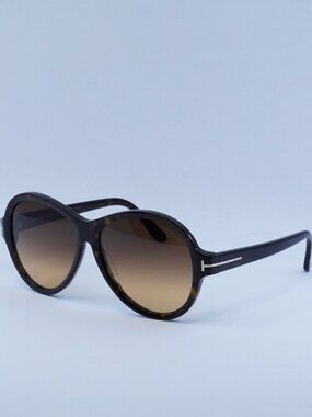 Tom Ford Camryn FT1033 52F Sunglasses Dark Havana Aviator Frame, Brown Lenses